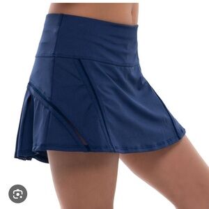 Lucky in Love Girls Core Mini Inline Tennis Skirt - Navy - M (12)